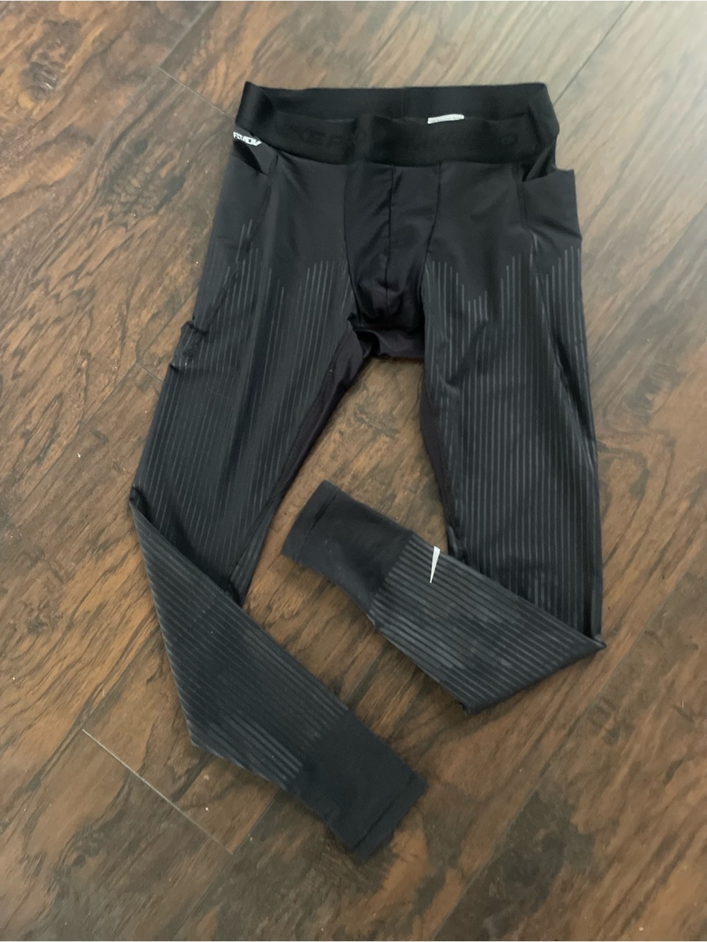 Nike Men’s Black Striped Performance Jogger Tights